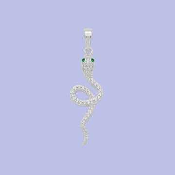 Dije de Plata .925 Serpiente con Zirconias Verdes mod. 2307