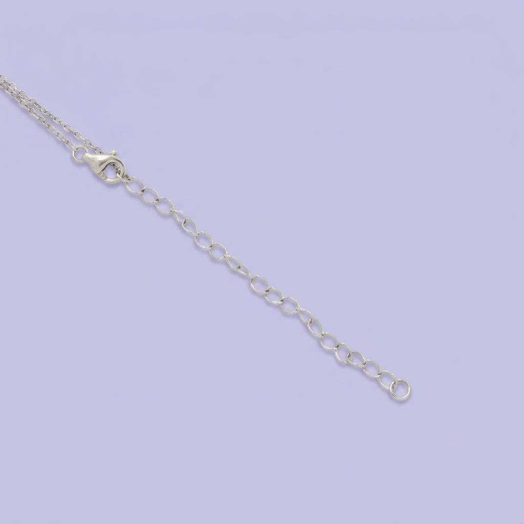 Gargantilla de Plata .925 con Dije de Inicial O Incrustada de Zirconias mod. 2426