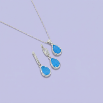 Coordinado de Plata .925 Gotas Celestes mod. 2591