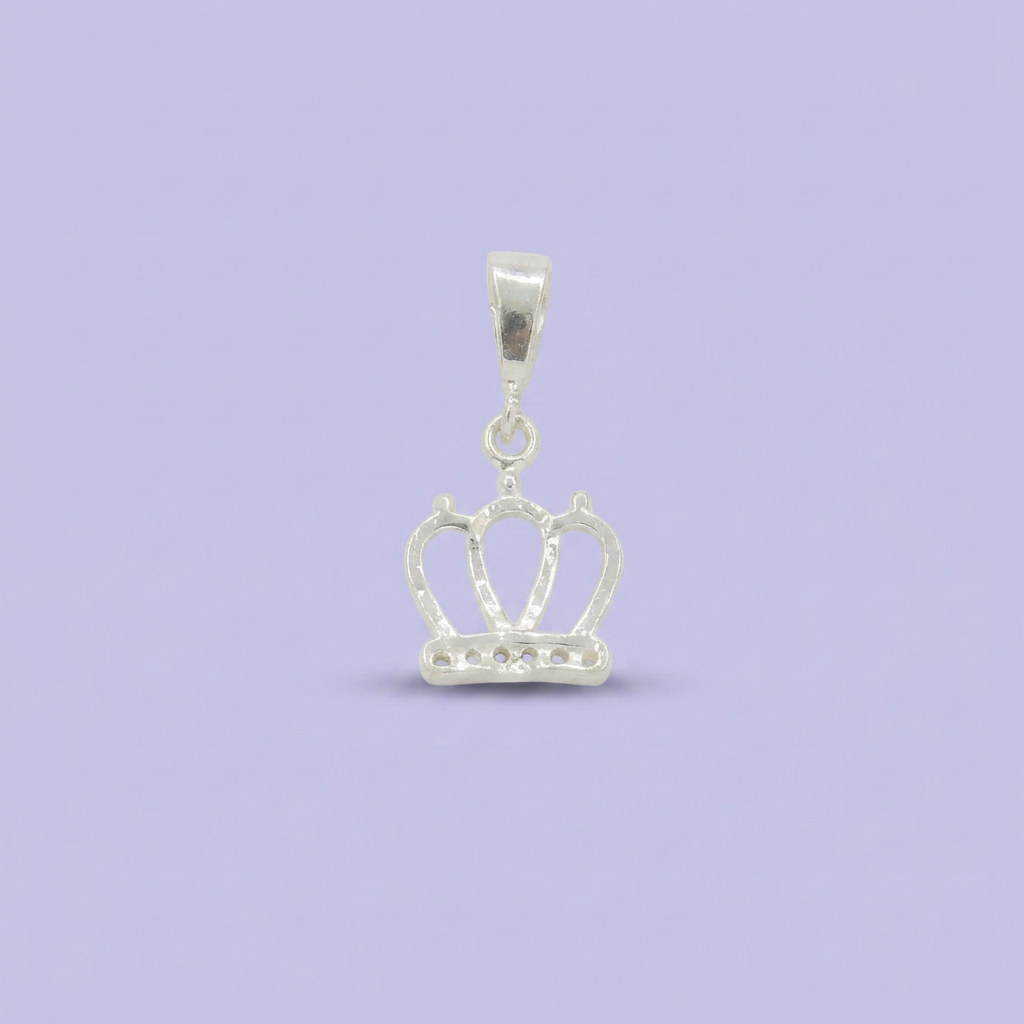Dije de Plata .925 Corona Reina con Zirconias mod. 2500
