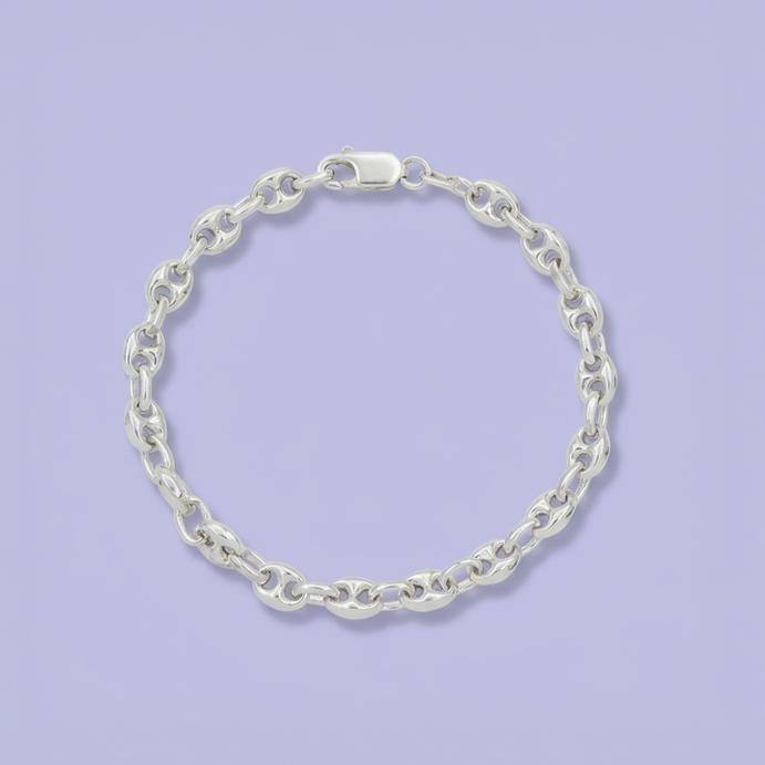 Pulsera de Plata .925 Tejido Grano de Café mod. 2146