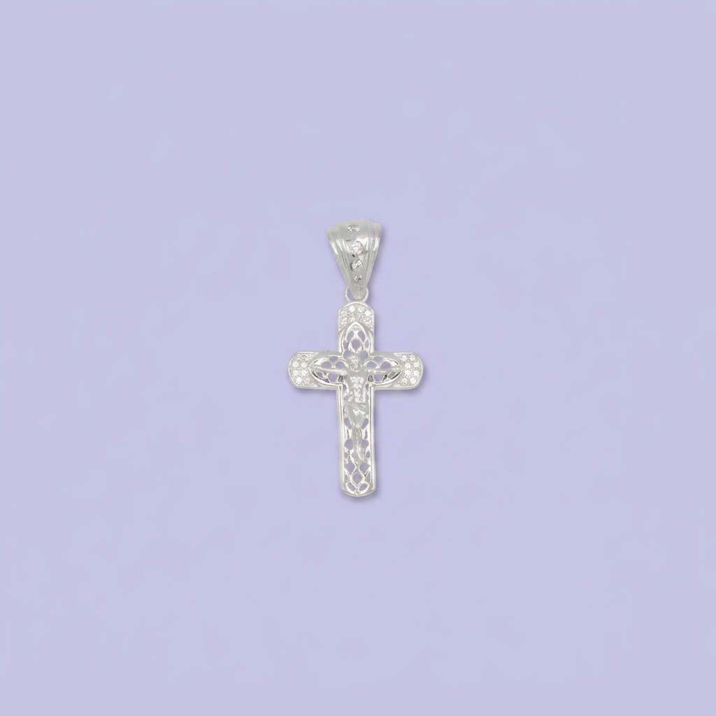 Dije de Plata .925 Crucifijo Filigrana Brillante mod. 2727