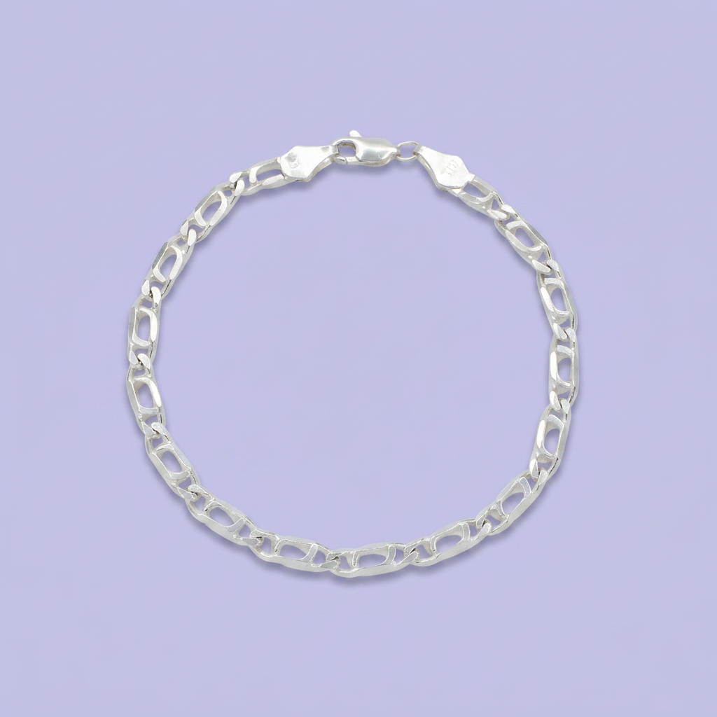 Pulsera de Plata .925 Tejido Ojo de Tigre Hueco mod. 2450