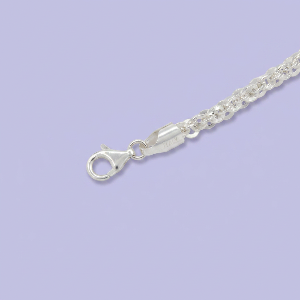 Pulsera de Plata .925 de Tejido Rolo Doble mod. 2456