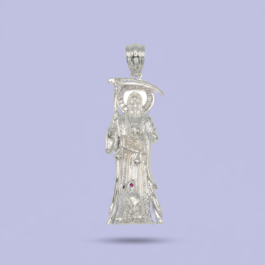 Dije de Plata .925 Santa Muerte Brillante 3D mod. 2596