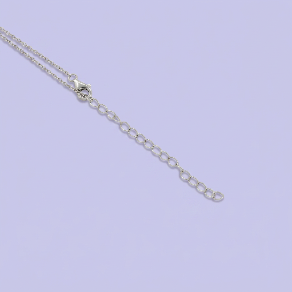 Gargantilla de Plata .925 con Dije de Inicial T Incrustada de Zirconias mod. 2425