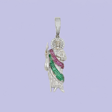 Dije de Plata .925 San Judas con Zirconias Brillantes mod. 2199