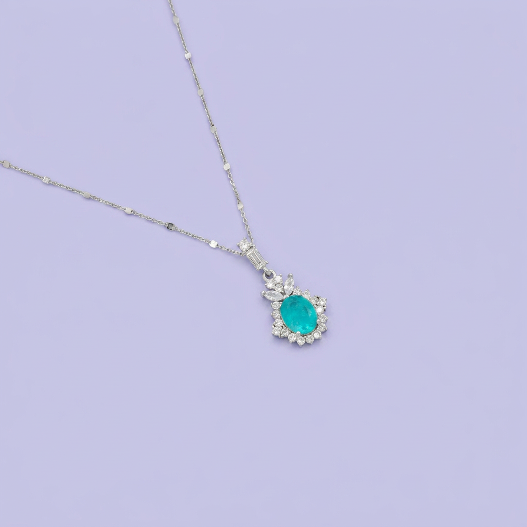 Coordinado de Plata .925 Elegante Turquesa mod. 2765