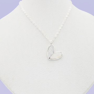 Gargantilla de Plata .925  Corazón Elegante con Zirconias mod. 2613