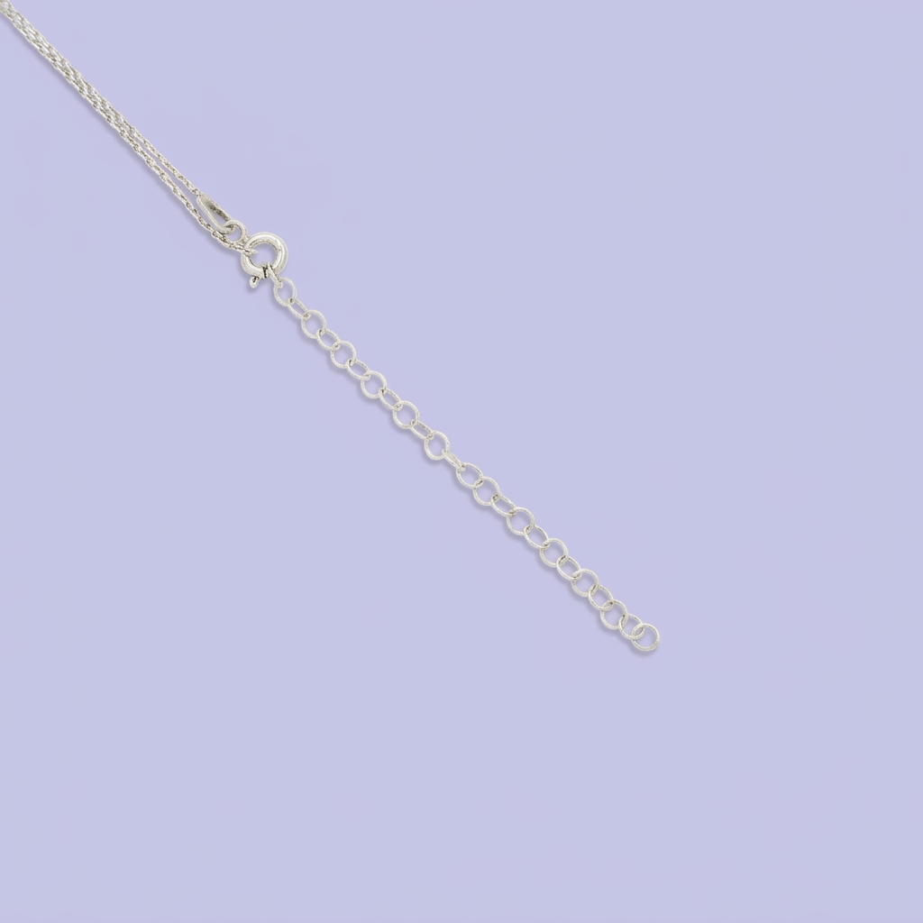 Gargantilla de Plata .925 Flor Copo de Nieve Hecha de Zirconias Finas mod. 2442