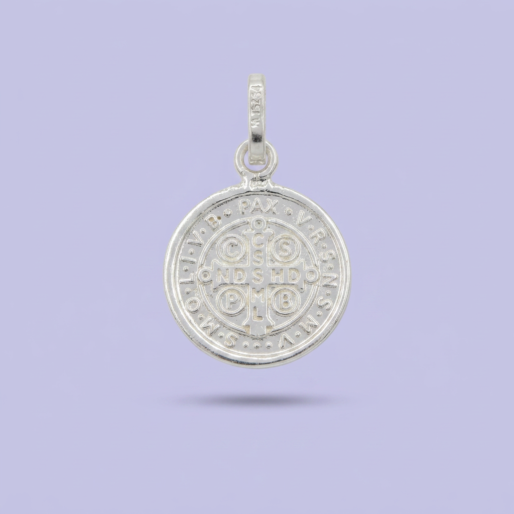 Medalla de Plata .925 de San Benito con Sello Brillante mod. 2756