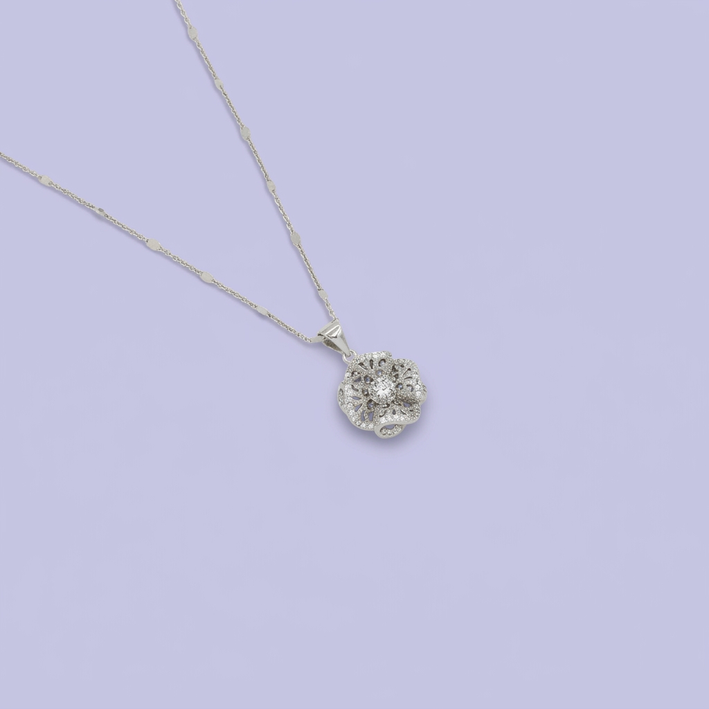 Coordinado de Plata .925 Floreria Pavé mod. 2771