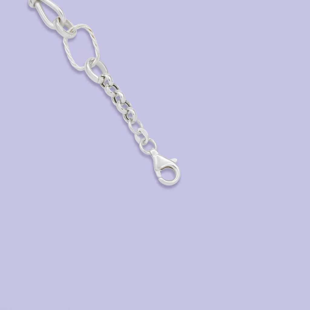 Pulsera de Plata .925 Eslabones en Forma de Infinito mod. 2281
