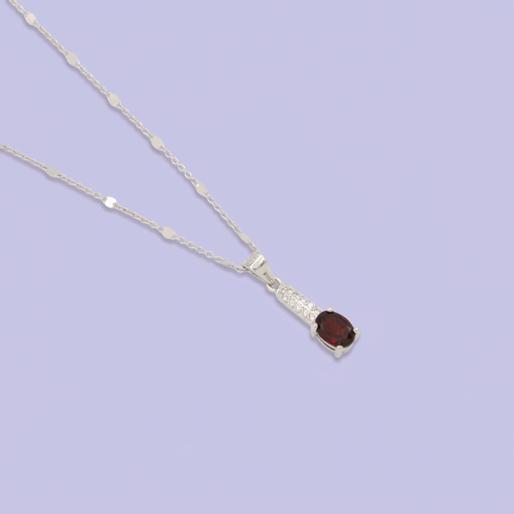 Coordinado de Plata .925 Con Diseño Elegante Alargado Vino y Zirconia mod. 2950