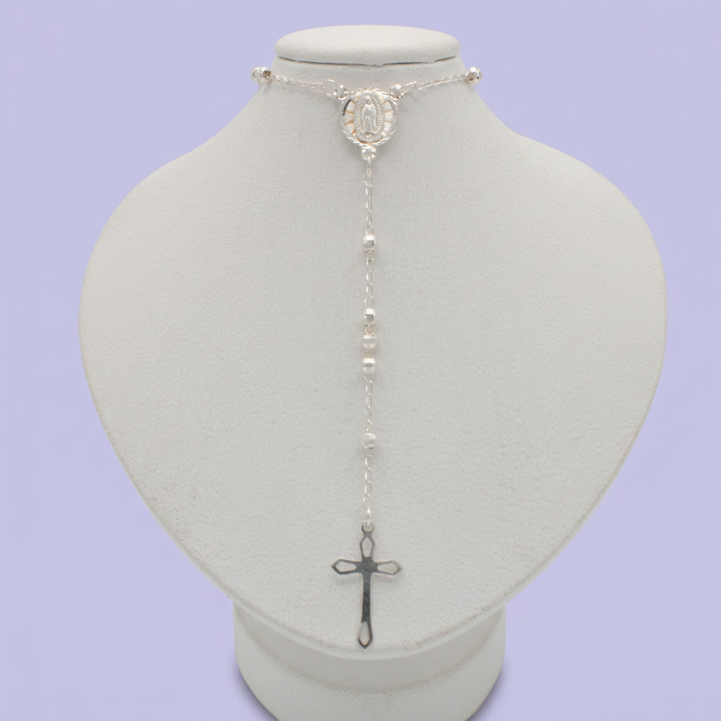 Rosario de Plata .925 Bolita Facetada mod. 2702