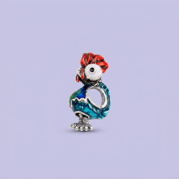 Dije de Plata .925 Estilo Charm con Diseño de Gallo mod. 2916