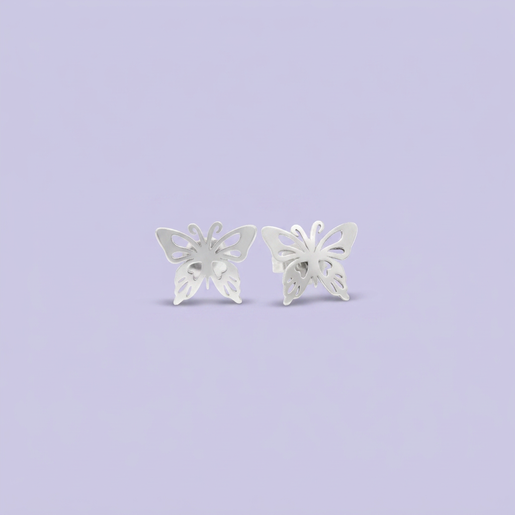 Arete de Plata .925 Mariposa Calada mod. 2968