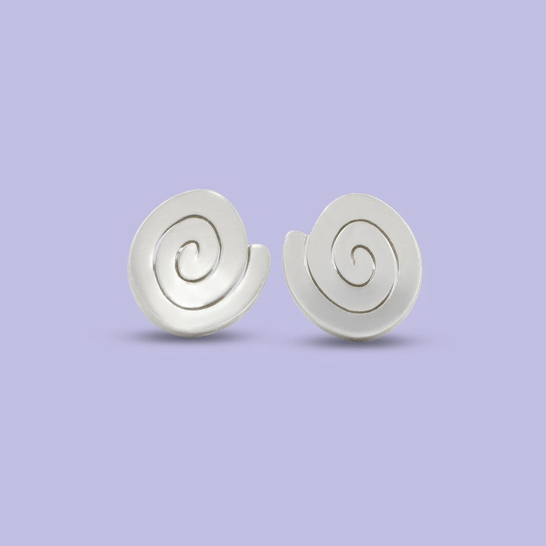 Arete de Plata .925 Espiral Elegante mod. 2405