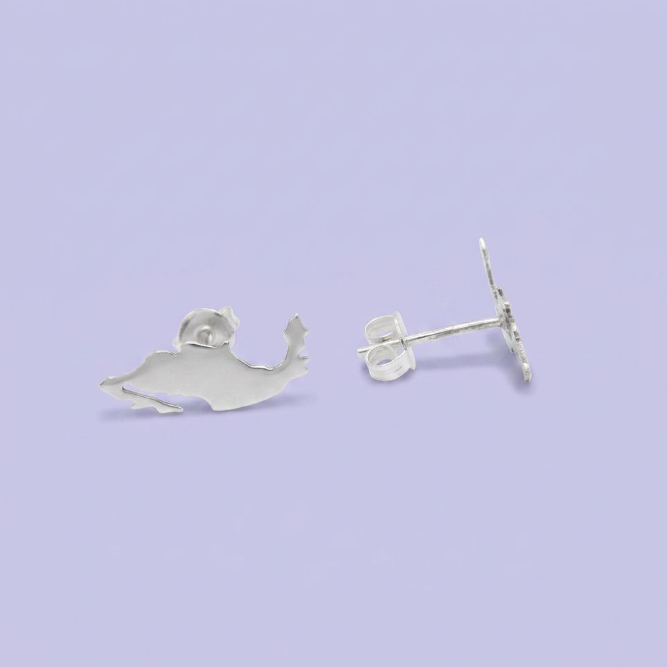 Arete de Plata .925 con Diseño de la República Mexicana mod. 2970