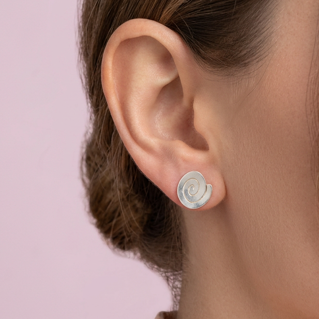 Arete de Plata .925 Espiral Elegante mod. 2405