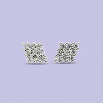 Arete de Plata .925 Rombo Incrustado mod. 2390