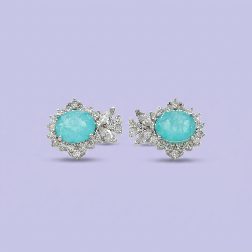 Coordinado de Plata .925 Elegante Turquesa mod. 2765