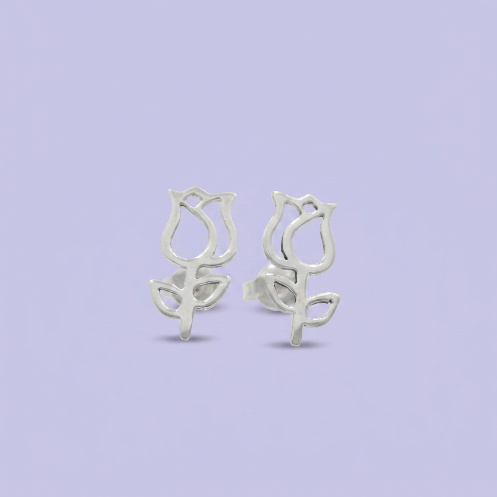 Arete de Plata .925 Rosa Brillante mod. 2406