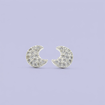 Arete de Plata .925 Luna Incrustado mod. 2385