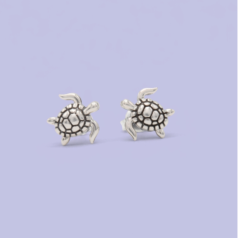 Arete de Plata .925  Tortuga Marina mod.3009