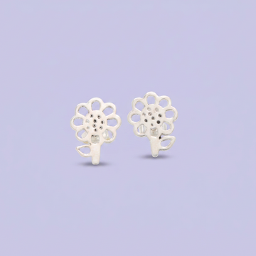 Arete de Plata .925 con Diseño de Flor Elegante mod. 2969