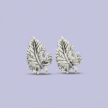 Arete de Plata .925 Hoja Brillante y Elegante mod. 2381