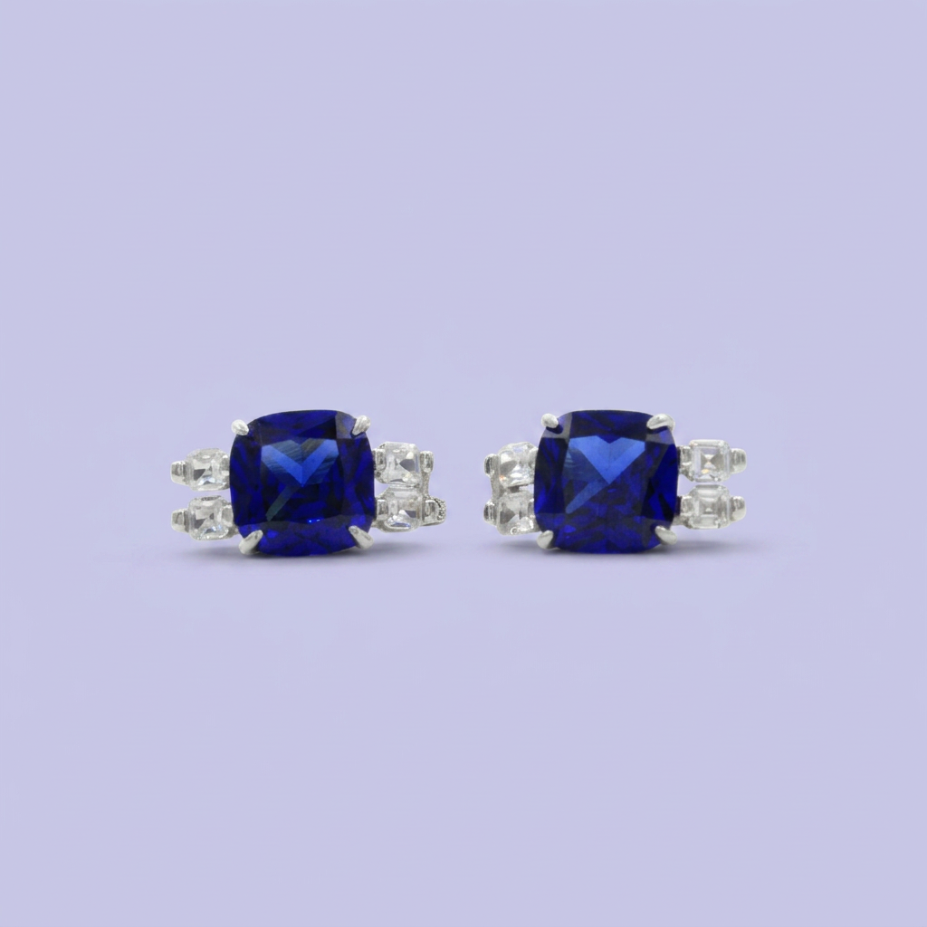 Coordinado de Plata .925 de Radiante Azul Marino mod. 2477