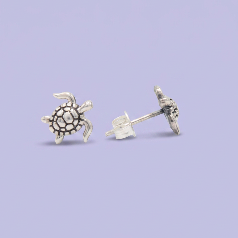 Arete de Plata .925  Tortuga Marina mod.3009