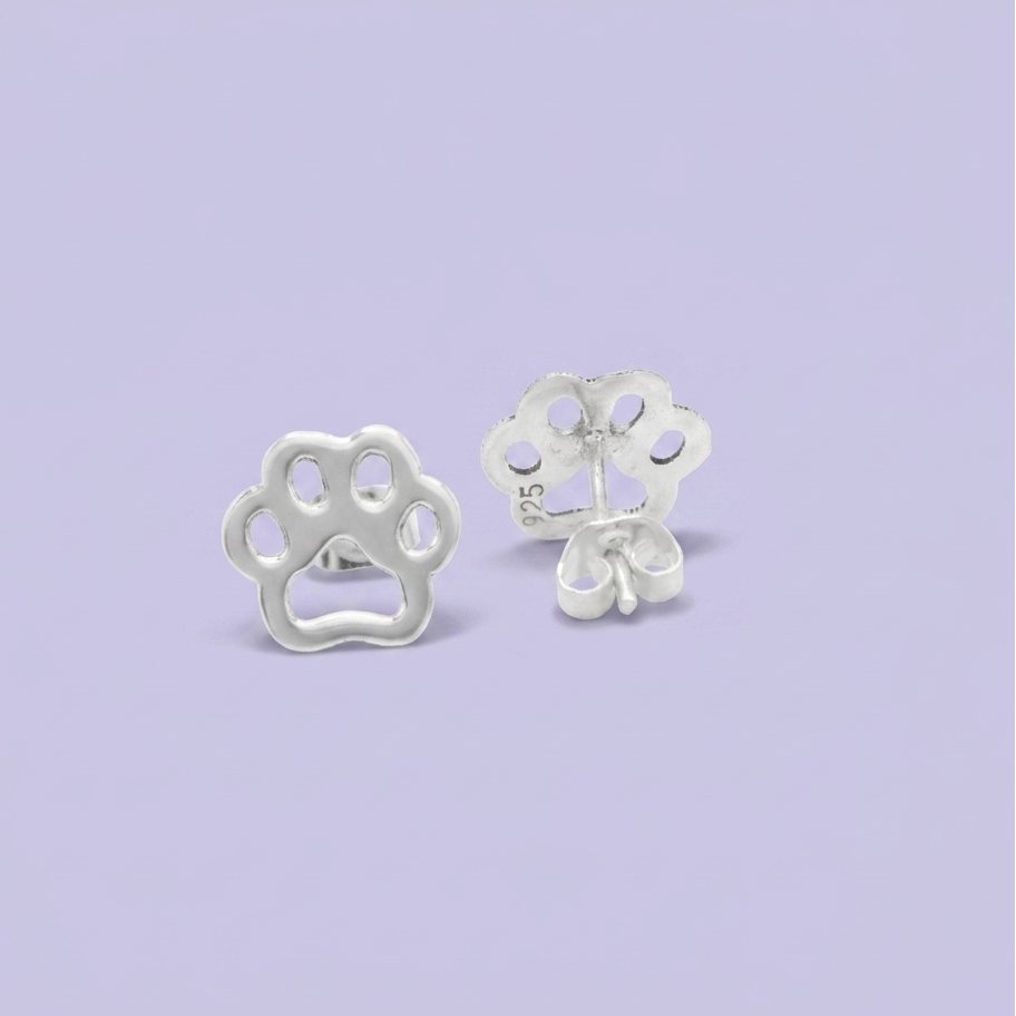 Arete de Plata .925 Huellas de Perro mod. 2963