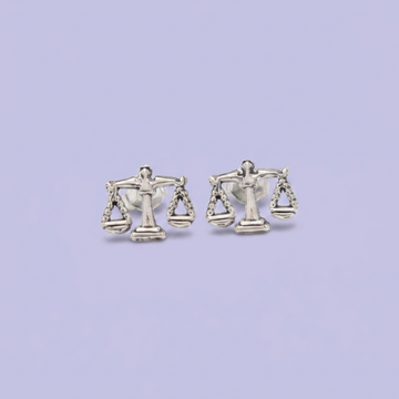 Arete de Plata .925 con Diseño del Signo Libra mod. 2960