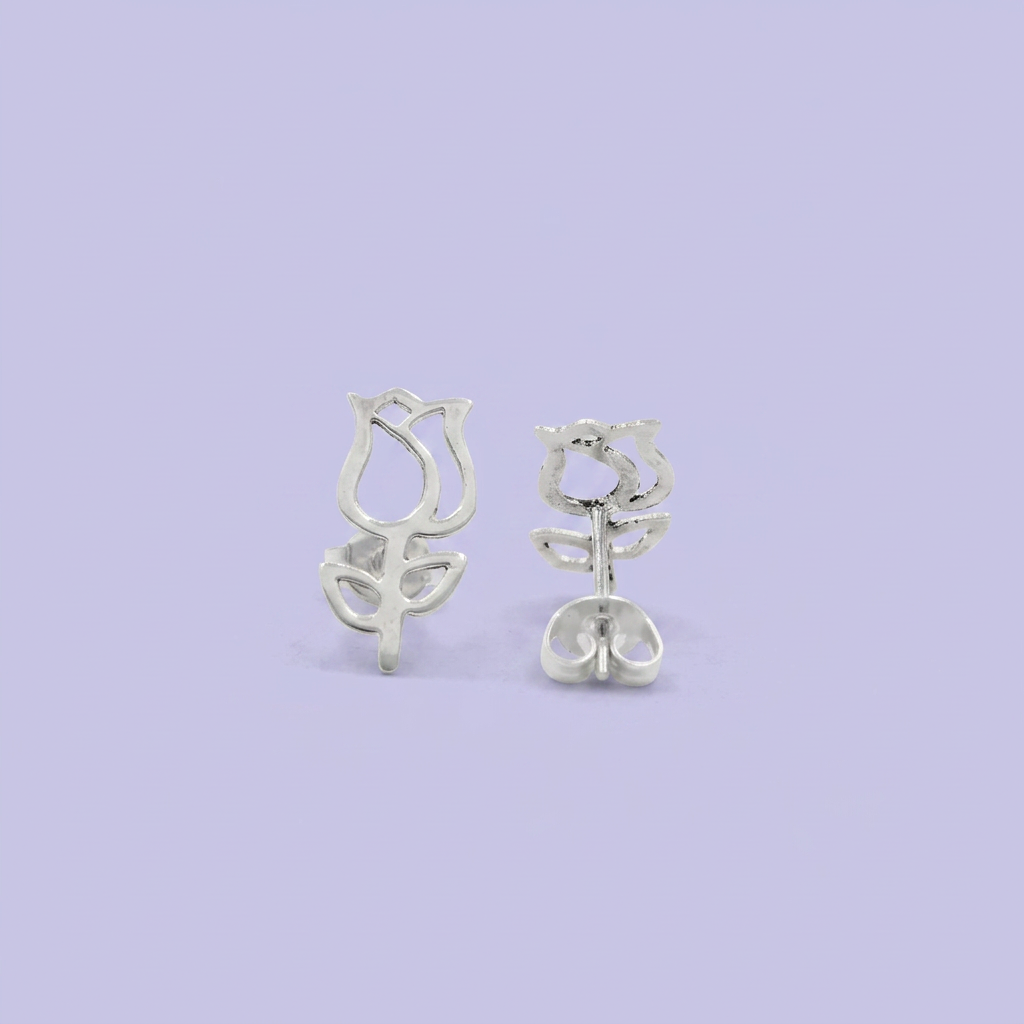 Arete de Plata .925 Rosa Brillante mod. 2406