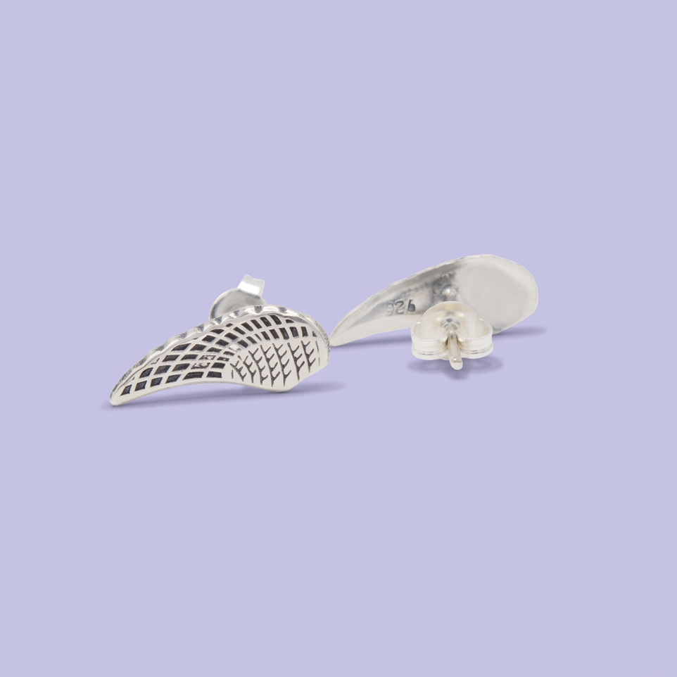 Arete de Plata .925 Alas de Angel mod. 2962