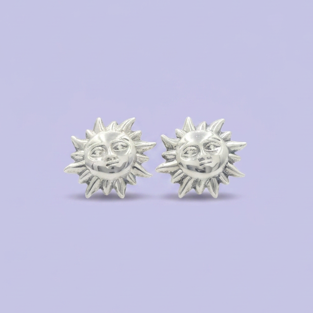 Arete de Plata .925 Sol Brillante mod. 2386