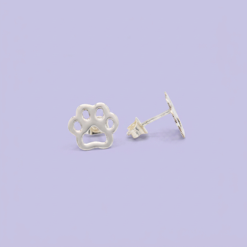 Arete de Plata .925 Huellas de Perro mod. 2963