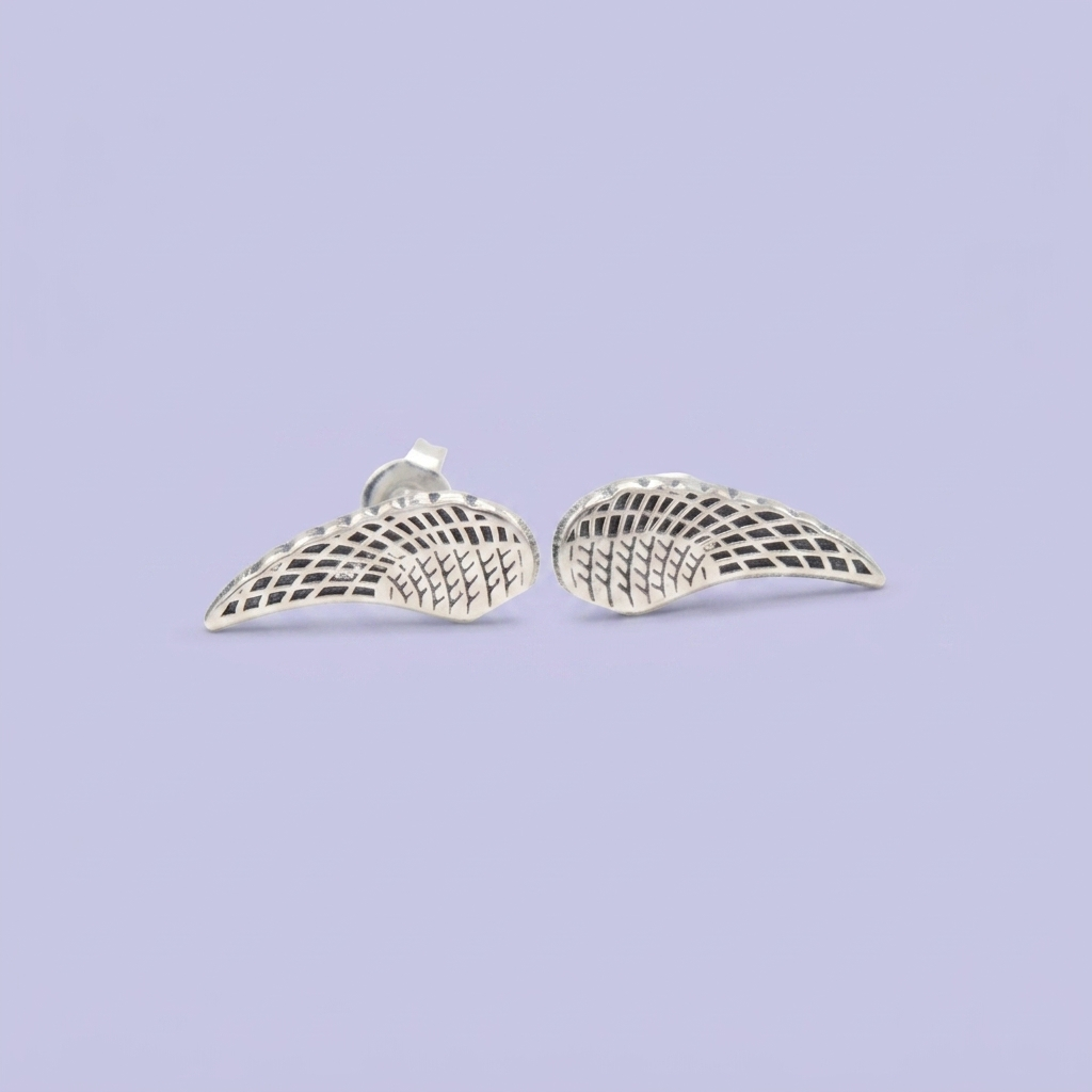 Arete de Plata .925 Alas de Angel mod. 2962