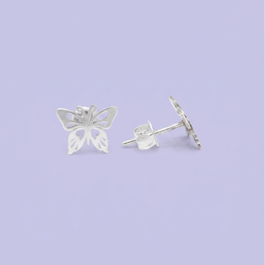 Arete de Plata .925 Mariposa Calada mod. 2968