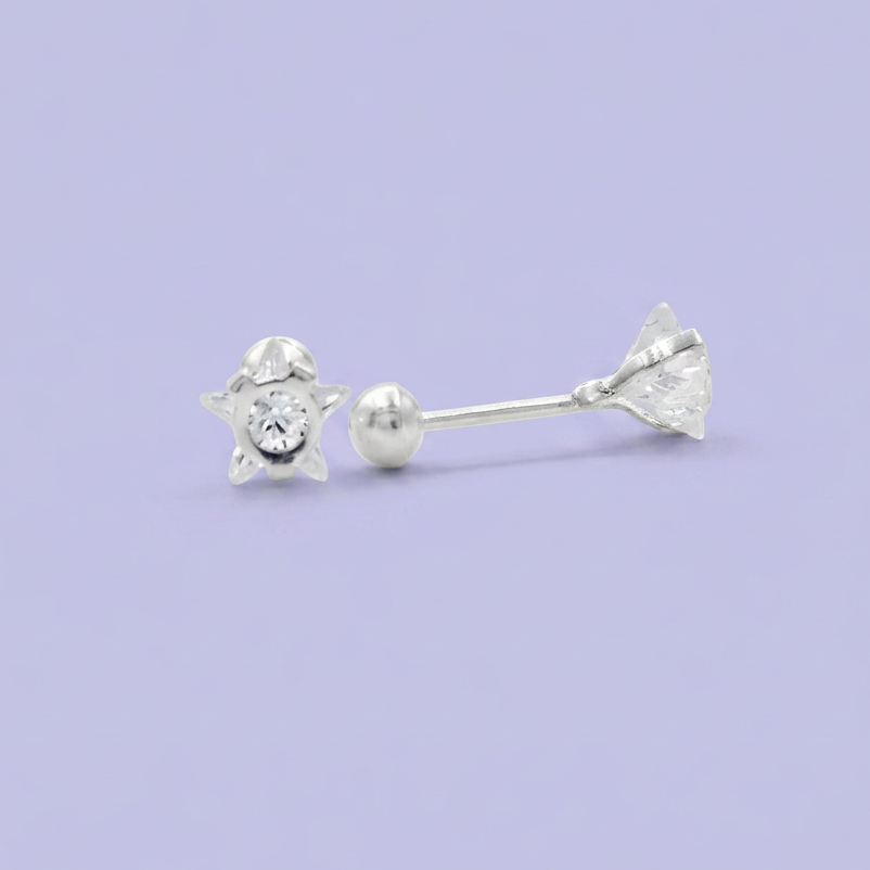 Broquel de Plata .925 Estrella Fugaz con Zirconia mod. 2539