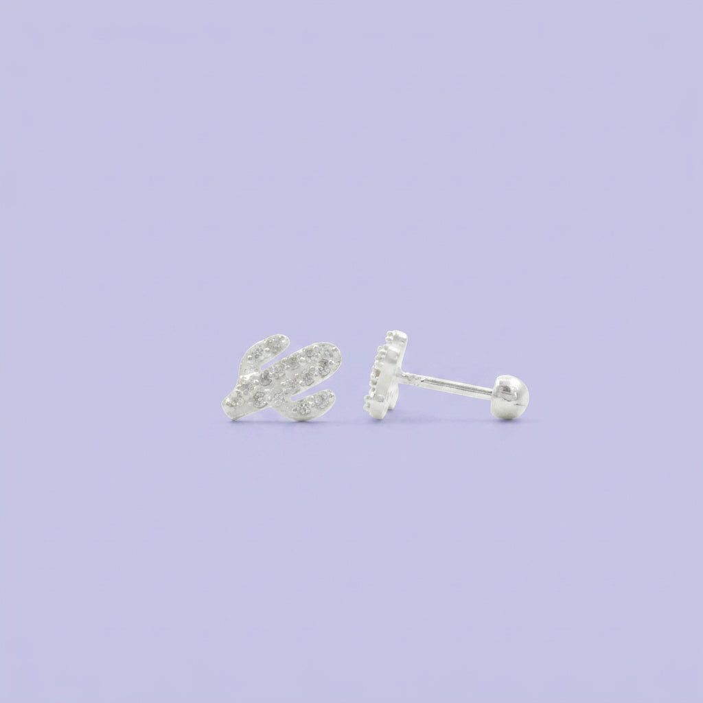 Broquel de Plata .925 Cactus con Zirconias mod. 2344