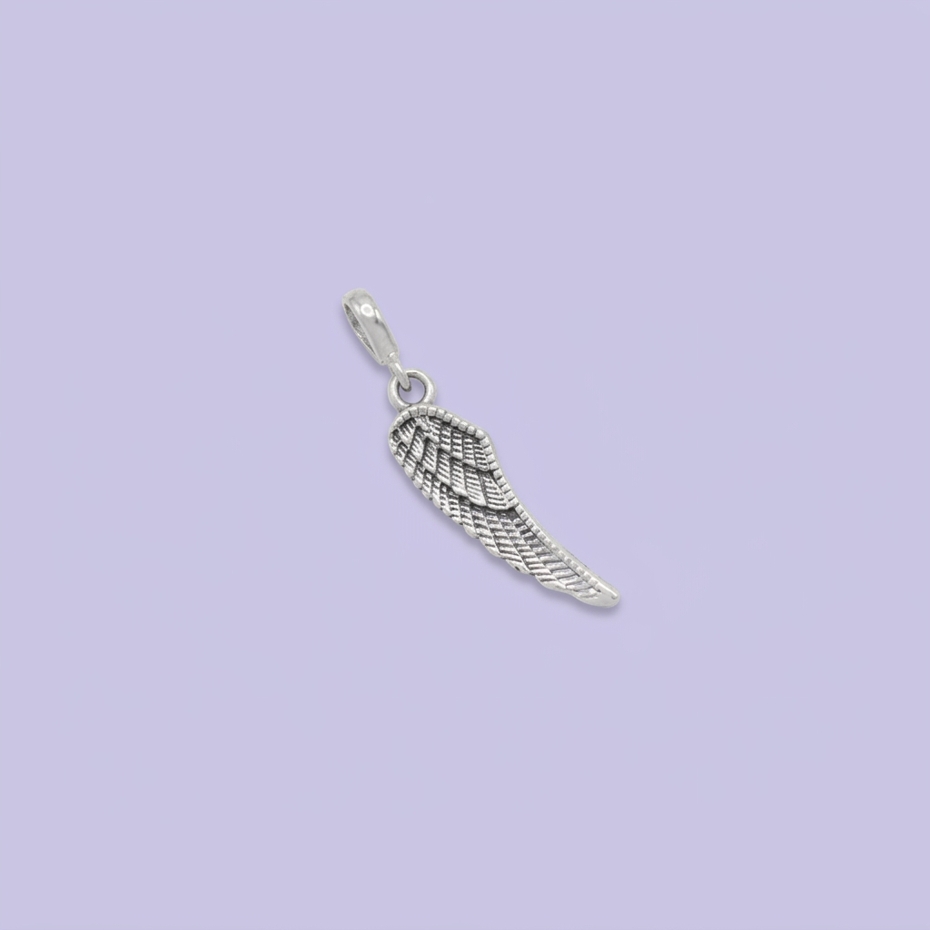 Dije de Plata .925 Diseño en Forma de Ala mod. 2996