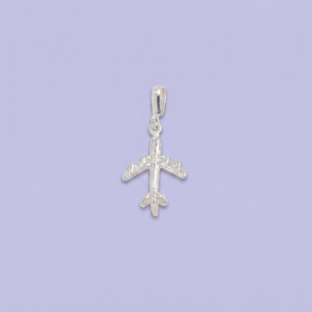 Dije de Plata .925 Diseño con Forma de Avión mod. 2997