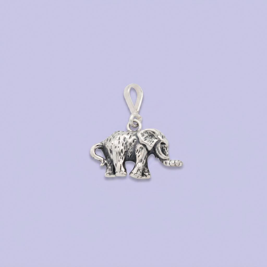 Dije de Plata .925 Diseño en Forma de Elefante mod. 3001