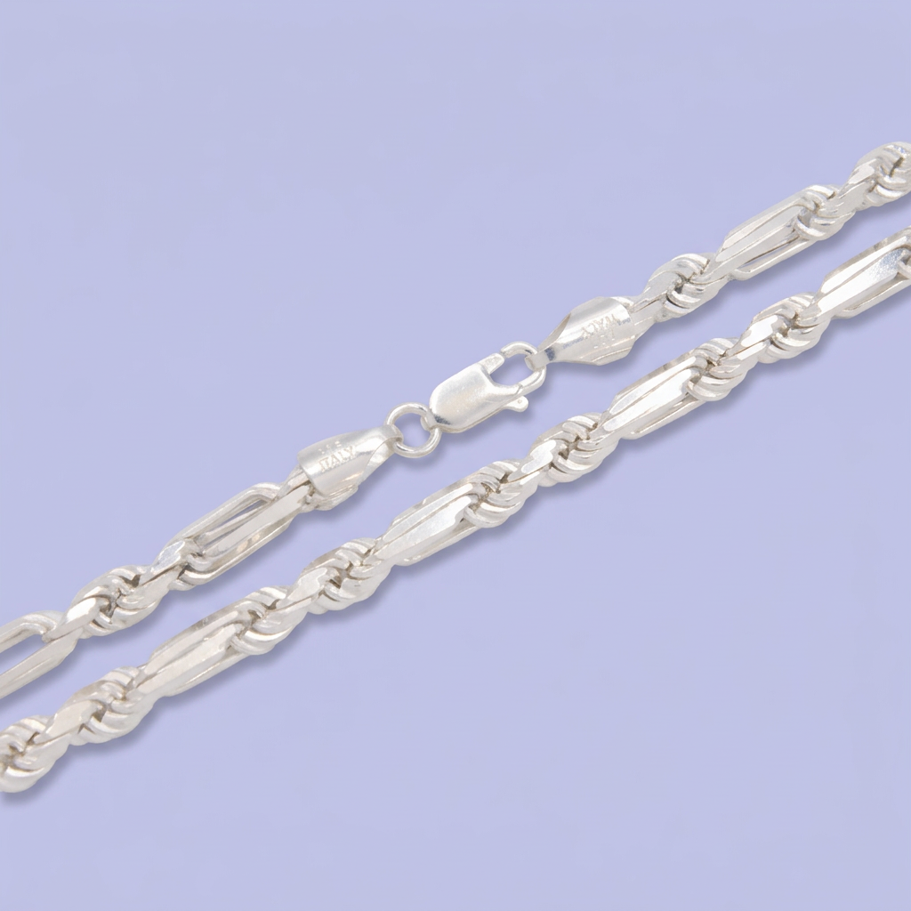 Cadena de Plata .925 Tejido Fígaro Brillante mod. 3039