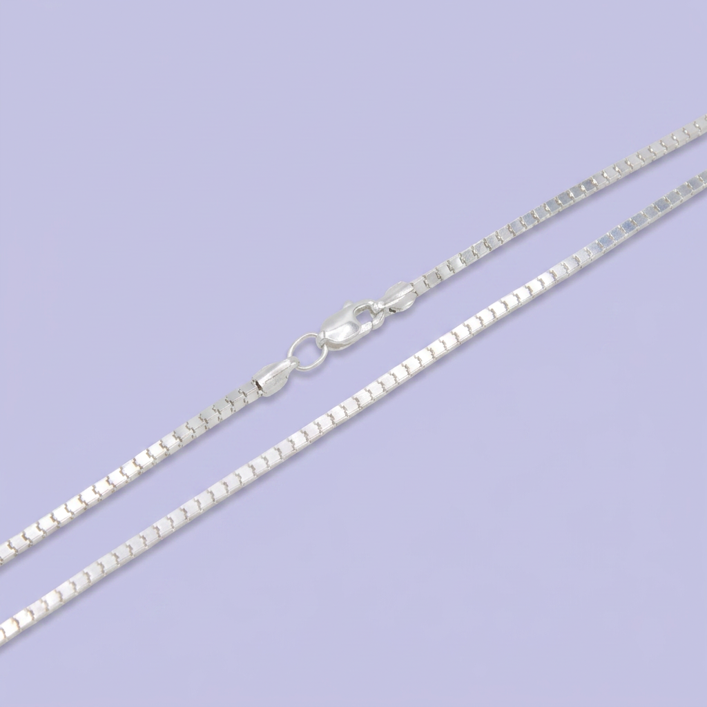Cadena de Plata .925 Tejido de Cubo Especial y Brillante mod. 3018