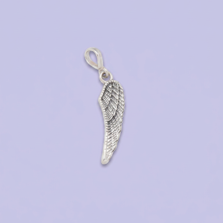 Dije de Plata .925 Diseño en Forma de Ala mod. 2996