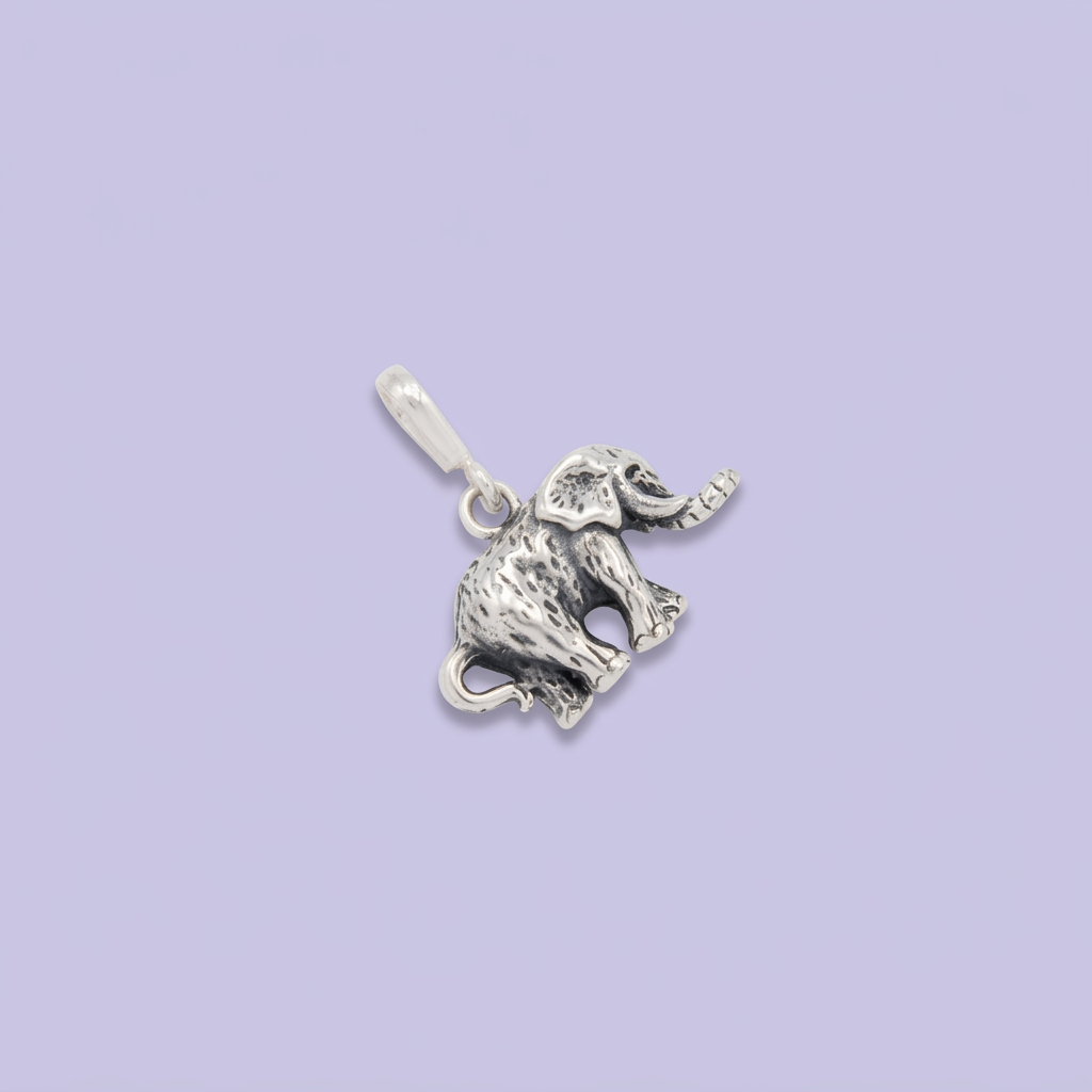 Dije de Plata .925 Diseño en Forma de Elefante mod. 3001